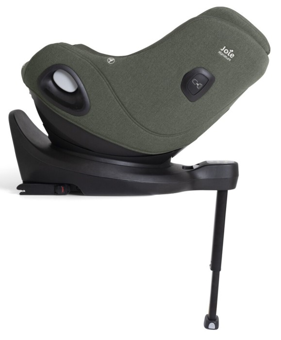 joie i-harbour pro - fotelik obrotowy na bazie isofix - kolor evergreen mesh - tyłem do kierunku jazdy - widok od boku