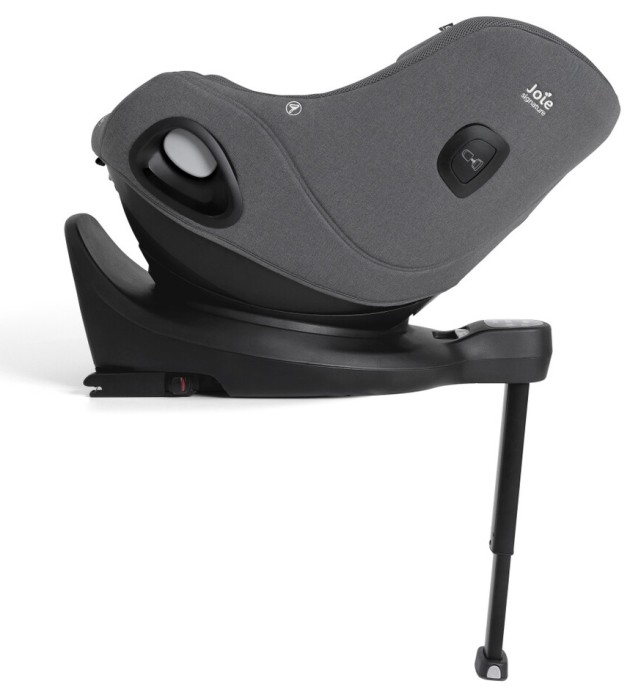 joie i-harbour pro - fotelik obrotowy na bazie isofix - kolor ebony mesh - tyłem do kierunku jazdy - widok od boku