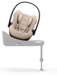 cybex cloud g3 - fotelik dla noworodka 40-87 cm - kolor almond beige - poglądowe zdjęcie na obrotowej bazie isofix (sprzedawana osobno)