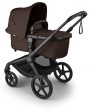 bugaboo fox 5 renew - wózek dziecięcy 2w1 - czarna rama - kolor cocoa brown - wersja głęboka - widok pod skosem