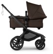 bugaboo fox 5 renew - wózek dziecięcy 2w1 - czarna rama - kolor cocoa brown - wersja głęboka - widok od boku