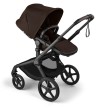 bugaboo fox 5 renew - wózek dziecięcy 2w1 - czarna rama - kolor cocoa brown - wersja spacerowa - widok pod skosem