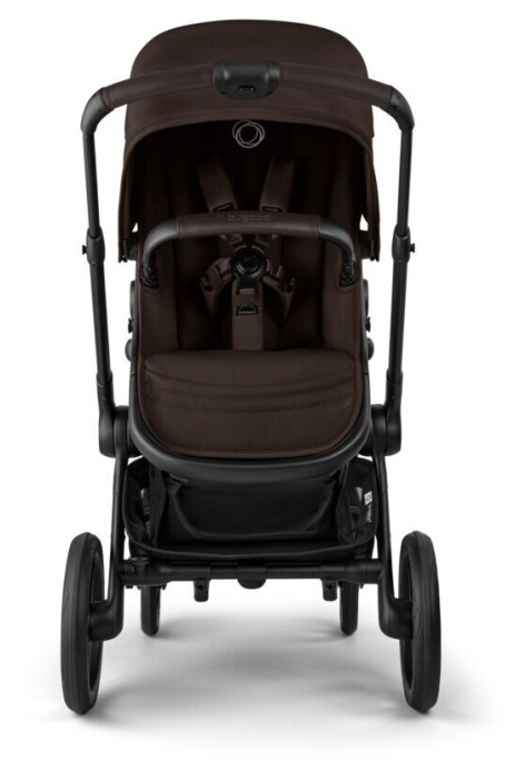 bugaboo fox 5 renew - wózek dziecięcy 2w1 - czarna rama - kolor cocoa brown - wersja spacerowa - widok od przodu