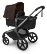 bugaboo fox 5 renew - wózek dziecięcy 2w1 - grafitowy stelaż - kolor black / cocoa brown - wersja głęboka