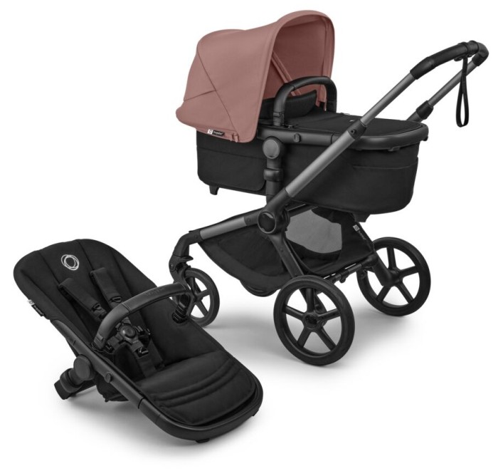 BUGABOO FOX 5 RENEW wózek dziecięcy 2w1 | Graphite / Dusty Pink