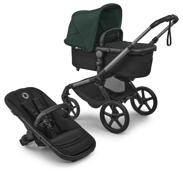 BUGABOO FOX 5 RENEW wózek dziecięcy 2w1 | Graphite / Fern Green