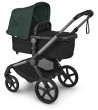 bugaboo fox 5 renew - wózek dziecięcy 2w1 - grafitowy stelaż - kolor black / fern green - wersja głęboka