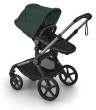 bugaboo fox 5 renew - wózek dziecięcy 2w1 - grafitowy stelaż - kolor black / fern green - wersja spacerowa