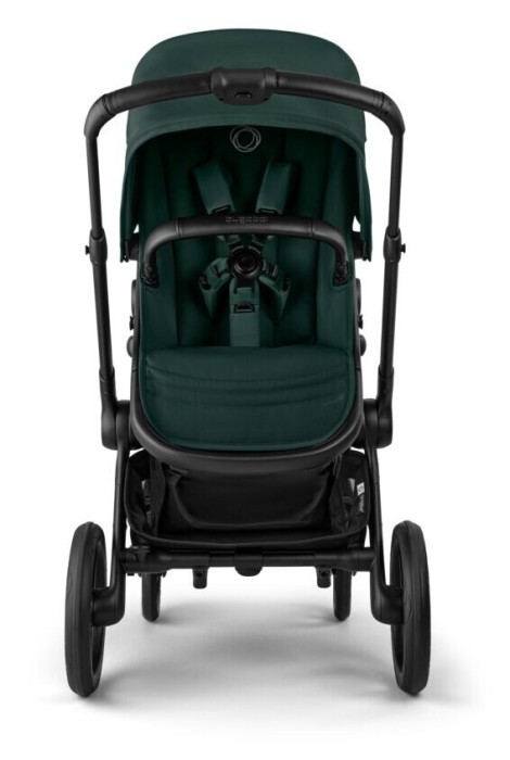 bugaboo fox 5 renew - wózek dziecięcy 2w1 - czarna rama - kolor fern green - wersja spacerowa - widok od przodu