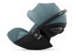 cybex cloud g3 plus - fotelik dla noworodka 40-87 cm - kolor stormy blue - bazowa pozycja oparcia - widok od boku