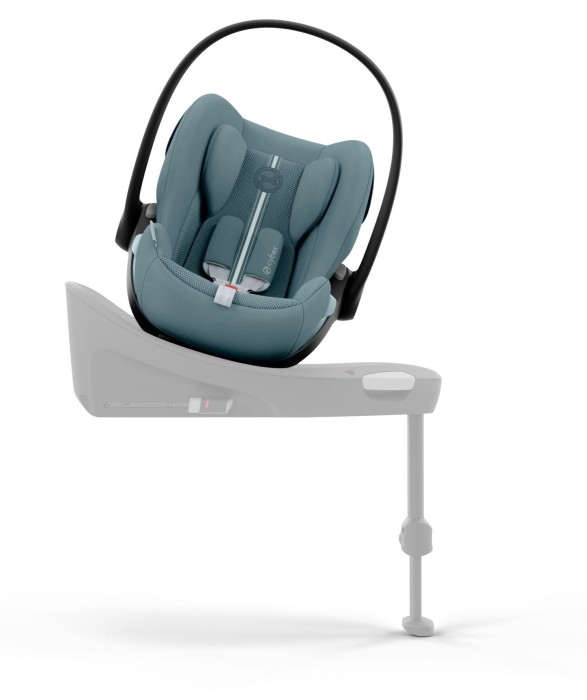 cybex cloud g3 plus - fotelik dla noworodka 40-87 cm - kolor stormy blue - poglądowe zdjęcie na obrotowej bazie isofix (sprzedawana osobno)