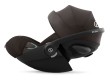 cybex cloud g3 plus - fotelik dla noworodka 40-87 cm - kolor chocolate brown - rozłożone oparcie - widok od boku