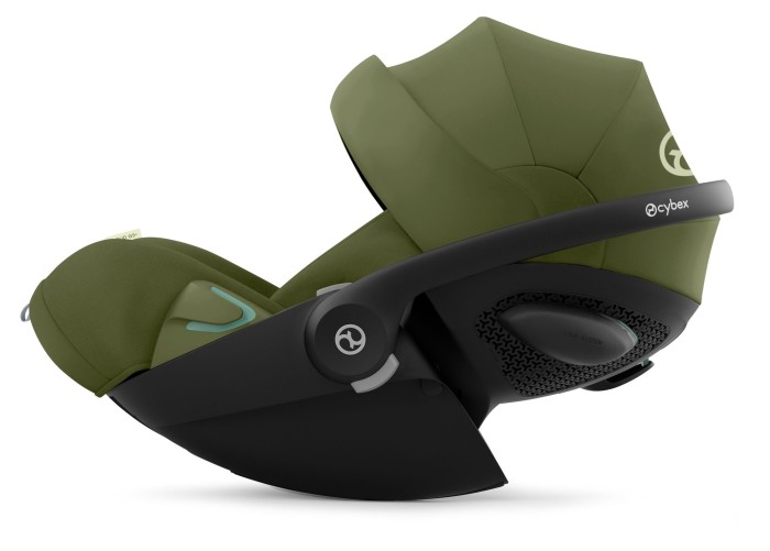 cybex cloud g3 plus - fotelik dla noworodka 40-87 cm - kolor moss green - rozłożone oparcie - widok od boku