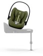 cybex cloud g3 plus - fotelik dla noworodka 40-87 cm - kolor moss green - poglądowe zdjęcie na obrotowej bazie isofix (sprzedawana osobno)
