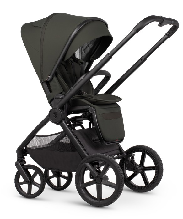 venicci upline 3 - wózek dziecięcy 2w1 - edycja limitowana hunter x venicci - kolor dark olive - wersja spacerowa - tyłem do kierunku jazdy