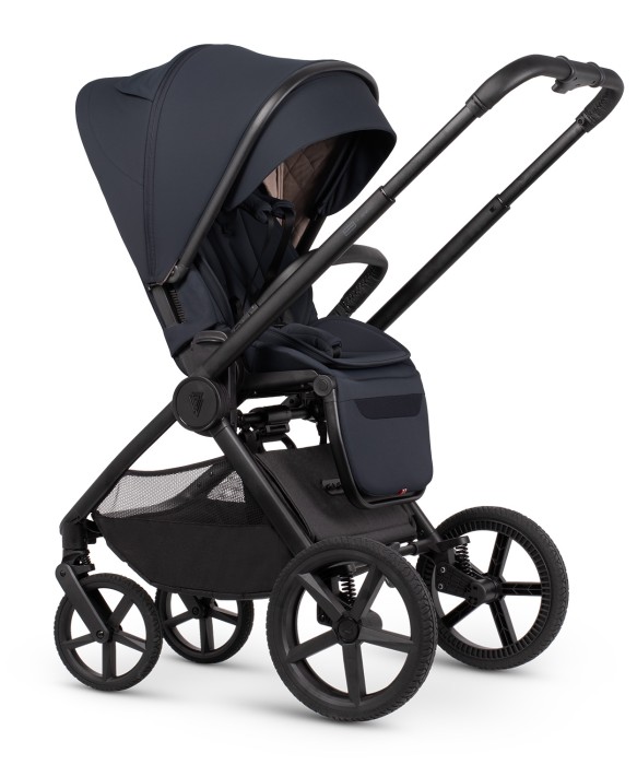 venicci upline 3 - wózek dziecięcy 2w1 - edycja limitowana hunter x venicci - kolor navy - wersja spacerowa - tyłem do kierunku jazdy