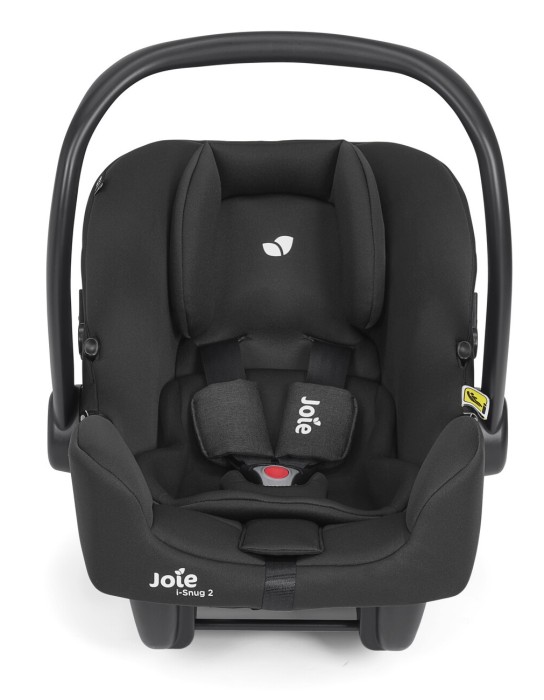 joie i-snug 2 - fotelik dla noworodka 40-75 cm - kolor raven (czarny) - widok od przodu (bez daszka)