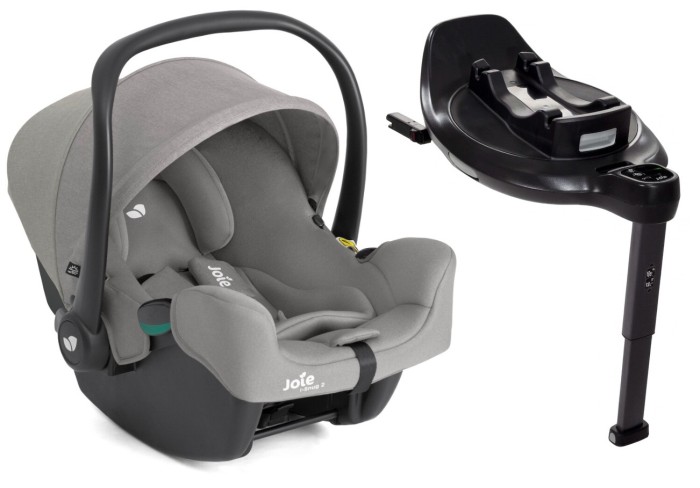 JOIE i-Snug 2 v2 | Fotelik dla noworodka | Quartz | Baza ISOFIX