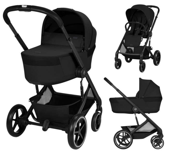 CYBEX BALIOS wózek 2w1 ze składaną gondolą | Moon Black | 2026