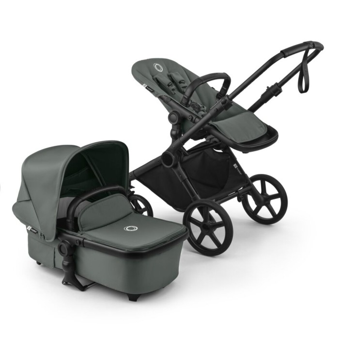 bugaboo cub - wózek dziecięcy 2w1 - wersja ze spacerówką - obok gondola - kolor forest green (zielony)
