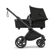 bugaboo cub - wózek dziecięcy 2w1 - wersja głęboka - widok od boku - kolor heritage black (czarny)