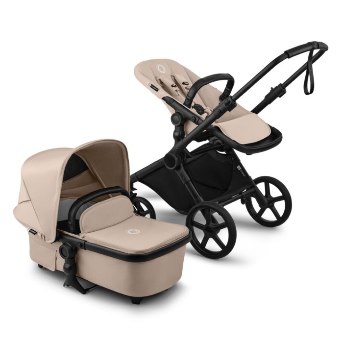 bugaboo cub - wózek dziecięcy 2w1 - wersja ze spacerówką - obok gondola - kolor desert taupe (beżowy)
