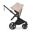 bugaboo cub - wózek dziecięcy 2w1 - wersja spacerowa, tyłem do kierunku jazdy - widok od boku - kolor desert taupe (beżowy)