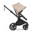 bugaboo cub - wózek dziecięcy 2w1 - wersja spacerowa, przodem do kierunku jazdy - widok od boku - kolor desert taupe (beżowy)