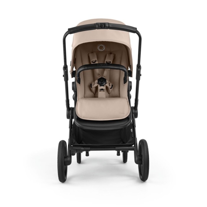 bugaboo cub - wózek dziecięcy 2w1 - wersja spacerowa, tyłem do kierunku jazdy - widok od tyłu - kolor desert taupe (beżowy)