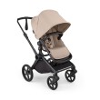bugaboo cub - wózek dziecięcy 2w1 - wersja spacerowa, przodem do kierunku jazdy - widok pod skosem - kolor desert taupe (beżowy)