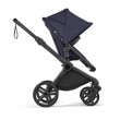 bugaboo cub - wózek dziecięcy 2w1 - wersja spacerowa, przodem do kierunku jazdy - widok od boku - kolor deep indigo (granatowy)