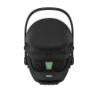 Thule Maple Connect kolor Black widok na fotelik z tyłu z rozłożonym daszkiem