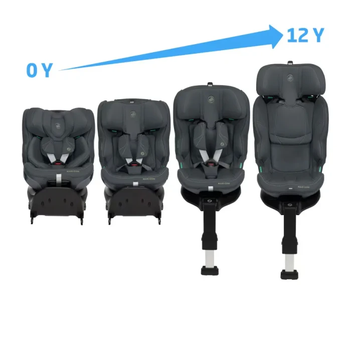 Maxi-Cosi Emerald 360 Plus Authentic Graphite obrotówka 0-36 kg która rośnie razem z dzieckiem