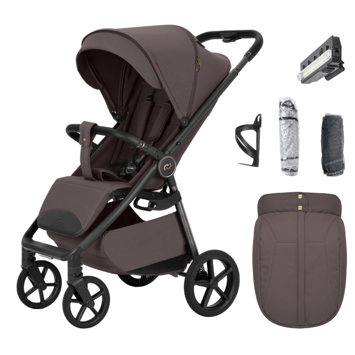 CARRELLO BRAVO CARBON 2.0 | Lekki wózek spacerowy | Mineral Brown