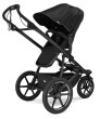 dwukierunkowe siedzisko spacerowe - do wózka thule urban glide 3 i 4 - kolor czarny - mocowanie tyłem do kierunku jazdy - widok pod skosem