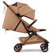 bugaboo butterfly 2 - wózek spacerowy - wózek kabinowy do samolotu - wersja bugaboo x stella mccartney - edycja limitowana - widok od boku (oparcie na płasko, rozłożona budka)