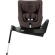 fotelik obrotowy 61-105 cm - britax römer dualfix pro m - tapicerka lux - kolor chocolate - funkcja obrotu na bazie