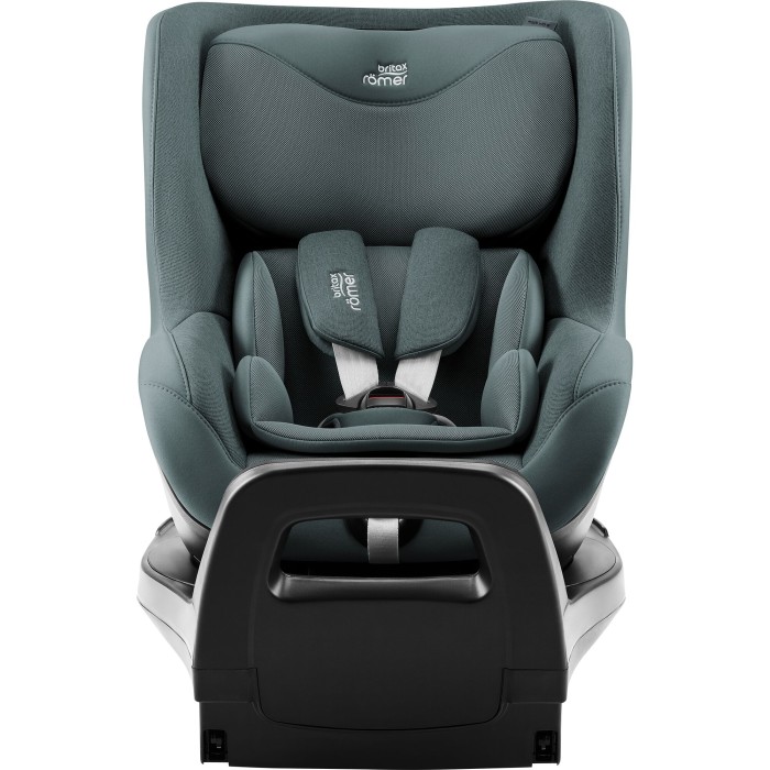 fotelik obrotowy 61-105 cm - britax römer dualfix pro m - tapicerka style - kolor balsam - wersja z wkładką wewnętrzną - widok od tyłu