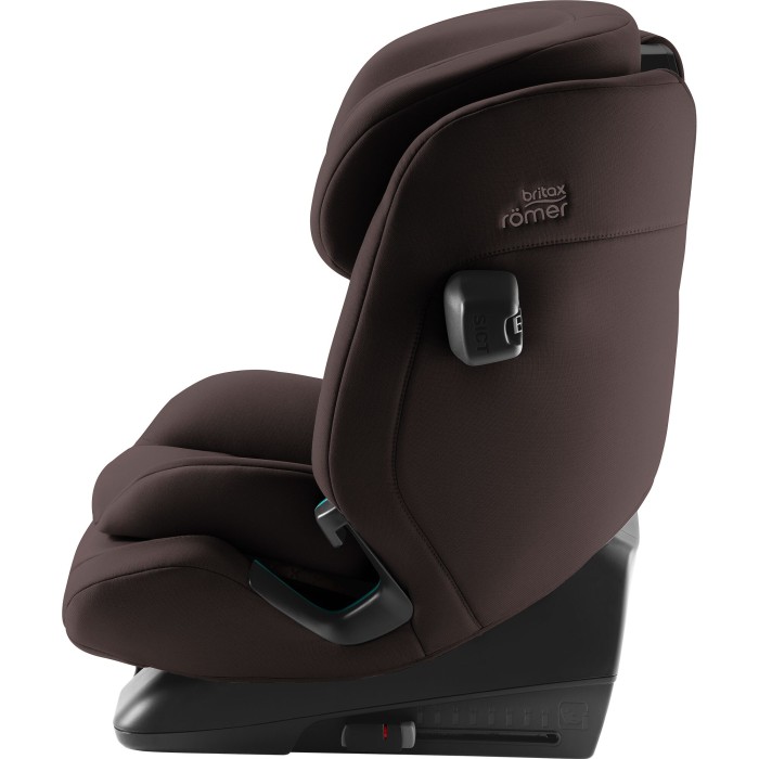Britax Römer Advansafix Pro - fotelik dla dzieci 76-150 cm - tapicerka lux - kolor chocolate - wersja z pasami 5 punktowymi i wkładką - widok od boku