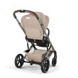 wózek spacerowy - cybex balios s lux - kolor almond beige - widok od tyłu