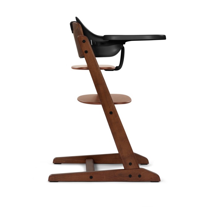 Cybex IRIS 3w1 krzesełko do karmienia All Natural Dark widok z boku z baby set i tacką