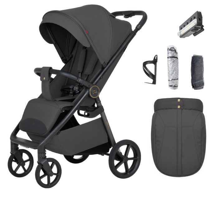 CARRELLO BRAVO CARBON CRL-5530 | Lekki wózek spacerowy | Lumber Grey