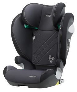 AVOVA SORA-FIX Fotelik dla starszaka 100-150 cm | Grey Black