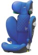 avova sora-fix - fotelik dla starszaka - od 100 do 150 cm - kolor summer blue - widok pod skosem - wysunięty zagłówek