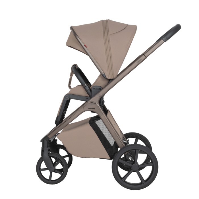 wózek dziecięcy 2w1 - carrello vector f - kolor flannel beige - wersja spacerowa - przodem do kierunku jazdy