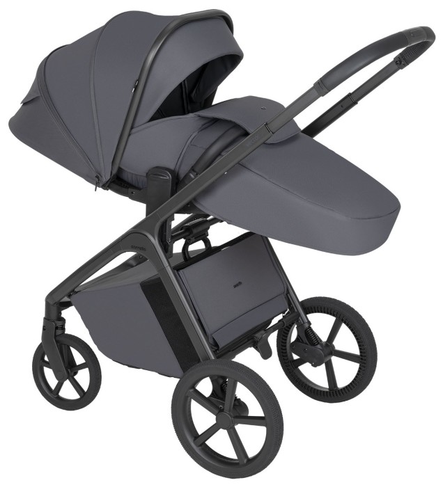 wózek dziecięcy 2w1 - carrello vector f - kolor ample grey - wersja spacerowa - tyłem do kierunku jazdy