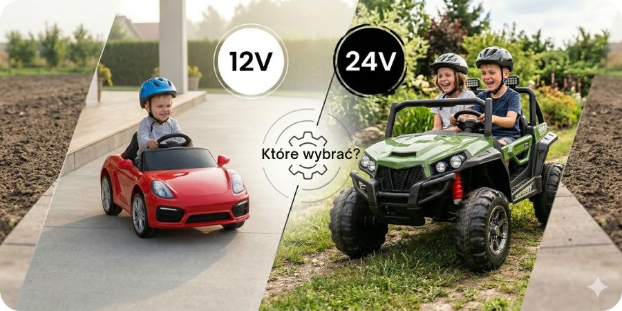 Auto na akumulator dla dziecka 12V czy 24V – które wybrać?